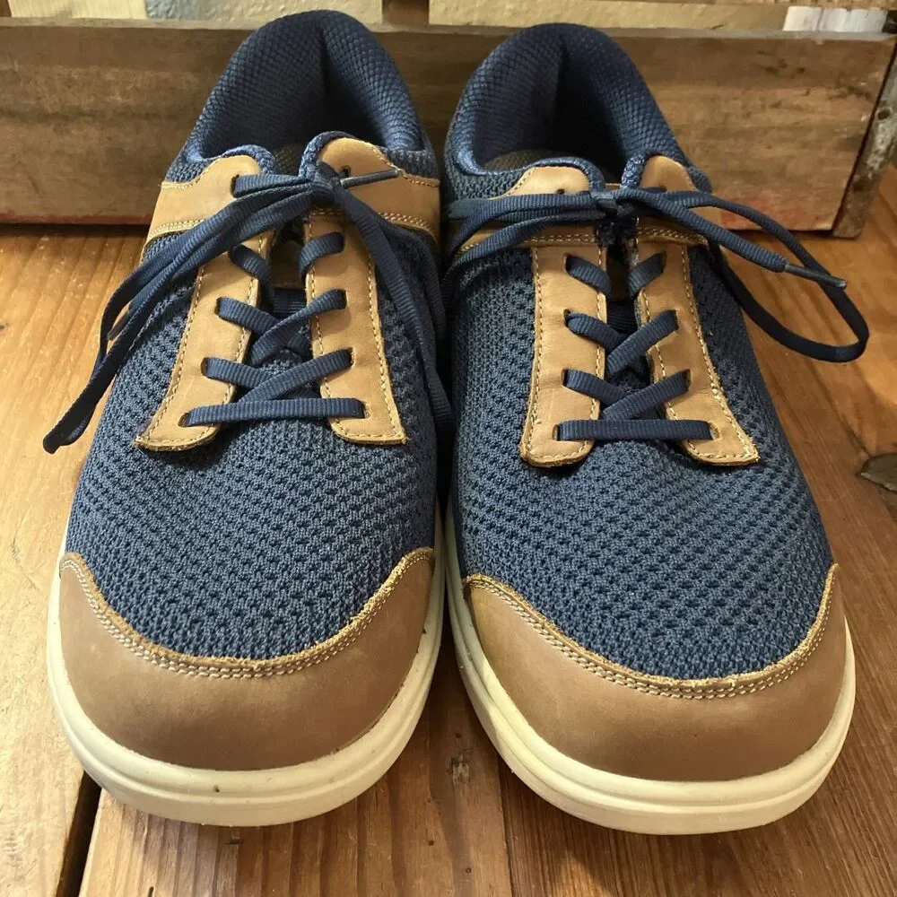 Orthofeet Tabor 20215 Shoes Mens 10.5 Blue Mesh Orthopedic Comfort Walking